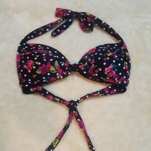 Bikini Top!!! Beautiful flowers and dots!!